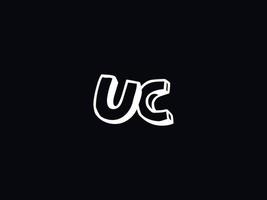 creatief uc logo icoon, elegant uc brief logo beeld ontwerp vector