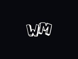 uniek wm logo icoon, creatief wm kleurrijk brief logo vector