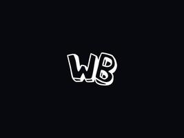 uniek wb logo icoon, creatief wb kleurrijk brief logo vector
