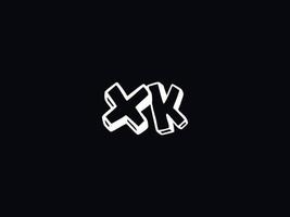 monogram xk logo brief, minimaal xk kleurrijk logo ontwerp vector