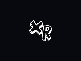 monogram xr logo brief, minimaal xr kleurrijk logo ontwerp vector