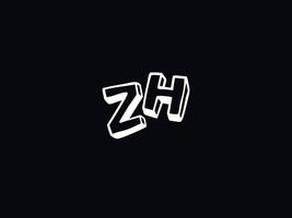 monogram zh logo icoon, eerste zh logo brief ontwerp vector