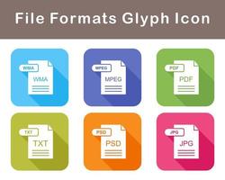 het dossier formaten vector icoon reeks