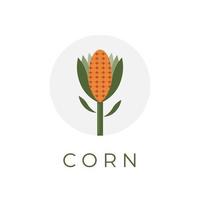 natuurlijk maïs gemakkelijk vector illustratie logo