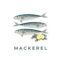 vers makreel vis vector illustratie logo