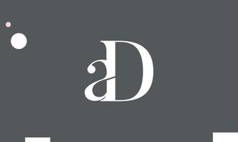 alfabet letters initialen monogram logo advertentie, da, a en d vector
