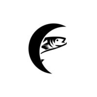 vis icoon logo ontwerp inspiratie vector sjabloon. creatief symbool van visvangst industrie