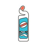 illustratie van toilet schoonmaakster fles vector