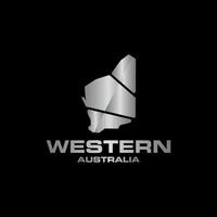 kaart van western Australië luxe modern ontwerp vector