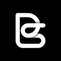 brief bs monogram uniek lijn gemakkelijk logo vector