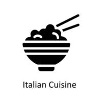 Italiaans keuken vector solide pictogrammen. gemakkelijk voorraad illustratie voorraad