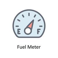brandstof meter vector vullen schets pictogrammen. gemakkelijk voorraad illustratie voorraad