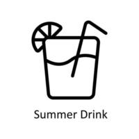 zomer drinken vector schets pictogrammen. gemakkelijk voorraad illustratie voorraad