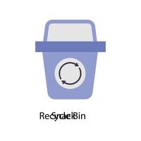 recycle bak vector vlak pictogrammen. gemakkelijk voorraad illustratie voorraad