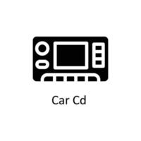 auto CD vector solide pictogrammen. gemakkelijk voorraad illustratie voorraad