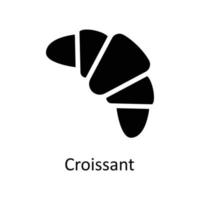 croissant vector solide pictogrammen. gemakkelijk voorraad illustratie voorraad