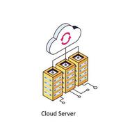 wolk server vector isometrische pictogrammen. gemakkelijk voorraad illustratie