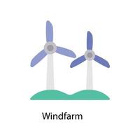 wind boerderij vector vlak pictogrammen. gemakkelijk voorraad illustratie voorraad
