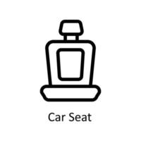 auto stoel vector schets pictogrammen. gemakkelijk voorraad illustratie voorraad