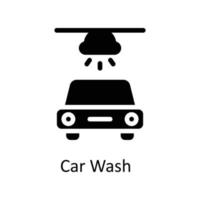 auto wassen vector solide pictogrammen. gemakkelijk voorraad illustratie voorraad