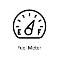 brandstof meter vector schets pictogrammen. gemakkelijk voorraad illustratie voorraad