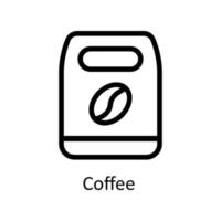 koffie vector schets pictogrammen. gemakkelijk voorraad illustratie voorraad