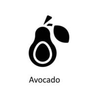 avocado vector solide pictogrammen. gemakkelijk voorraad illustratie voorraad