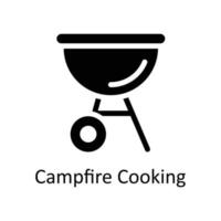 bbq vector solide pictogrammen. gemakkelijk voorraad illustratie voorraad