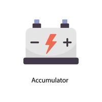 accumulator vector vlak pictogrammen. gemakkelijk voorraad illustratie voorraad
