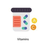 vitamines vector vlak pictogrammen. gemakkelijk voorraad illustratie voorraad