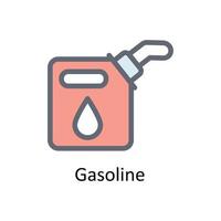 benzine vector vullen schets pictogrammen. gemakkelijk voorraad illustratie voorraad