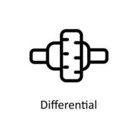 differentieel vector schets pictogrammen. gemakkelijk voorraad illustratie voorraad