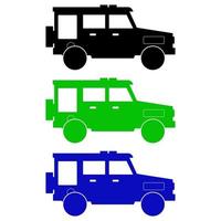 set jeeps op witte achtergrond vector