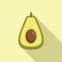 avocado icoon vlak vector. voedsel eiwit vector
