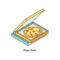 pizza transactie vector isometrische pictogrammen. gemakkelijk voorraad illustratie voorraad