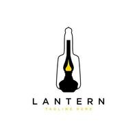 oude lantaarn vector illustratie logo