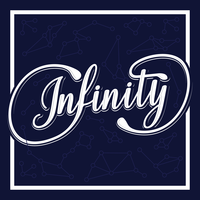 Infinity typografie vector