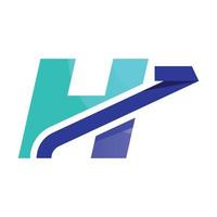 alfabet h investering logo vector