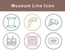 museum vector icoon reeks