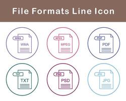 het dossier formaten vector icoon reeks