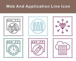 web en toepassing vector icoon reeks