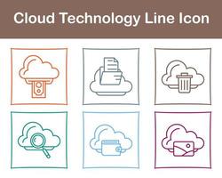 wolk technologie vector icoon reeks