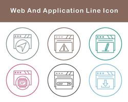 web en toepassing vector icoon reeks