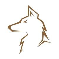 wolf lijn kunst logo ontwerp vector