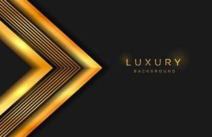 luxe elegante achtergrond met gelaagde gouden vorm en lijnsamenstelling. elegante voorbladsjabloon vector