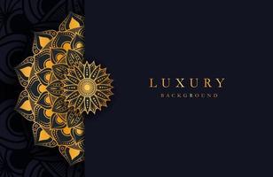luxeachtergrond met gouden islamitisch arabesk ornament op donkere oppervlakte vector