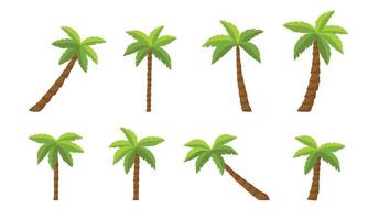 een tekenfilm tekening van palm bomen. reeks van palm bomen. vector illustratie met palm boom