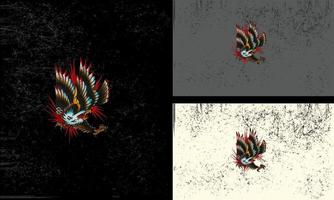 vliegend adelaar vector illustratie mascotte ontwerp