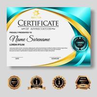 moderne certificaatsjabloon vector