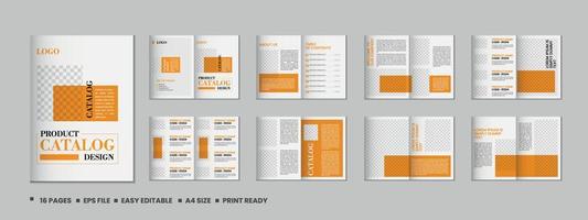 bedrijf Product catalogus sjabloon ontwerp, bedrijf Product catalogus sjabloon, minimalistische 16 Pagina's Product brochure sjabloon ontwerp vector